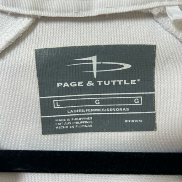 Paige & Tuttle Ladies White Quarter-Zip Pullover. Size Large - Picture 7 of 7